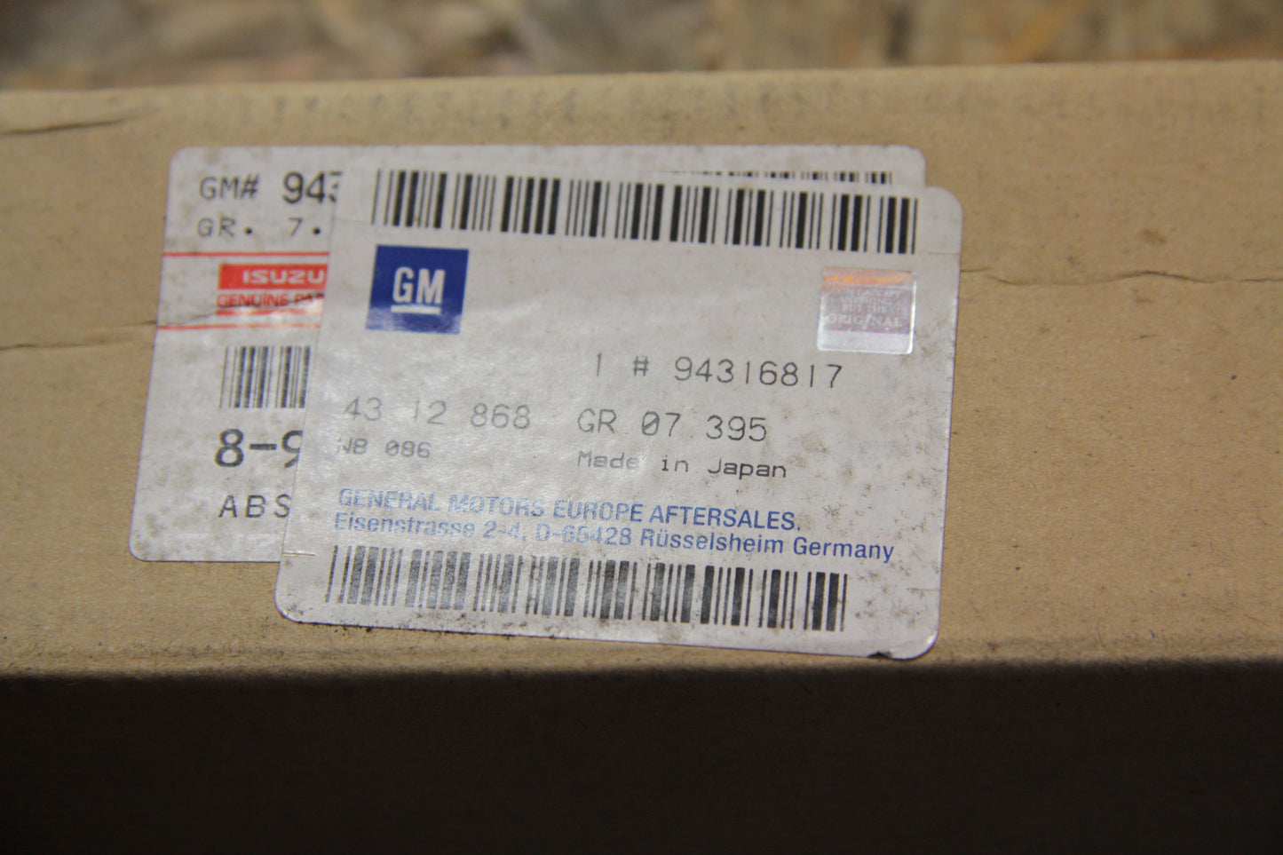 Original GM Opel Stoßdämpfer Öldruck  hinten rechts  (4312869 hinten links, nicht an Lager) 94316817 Isuzu Neu