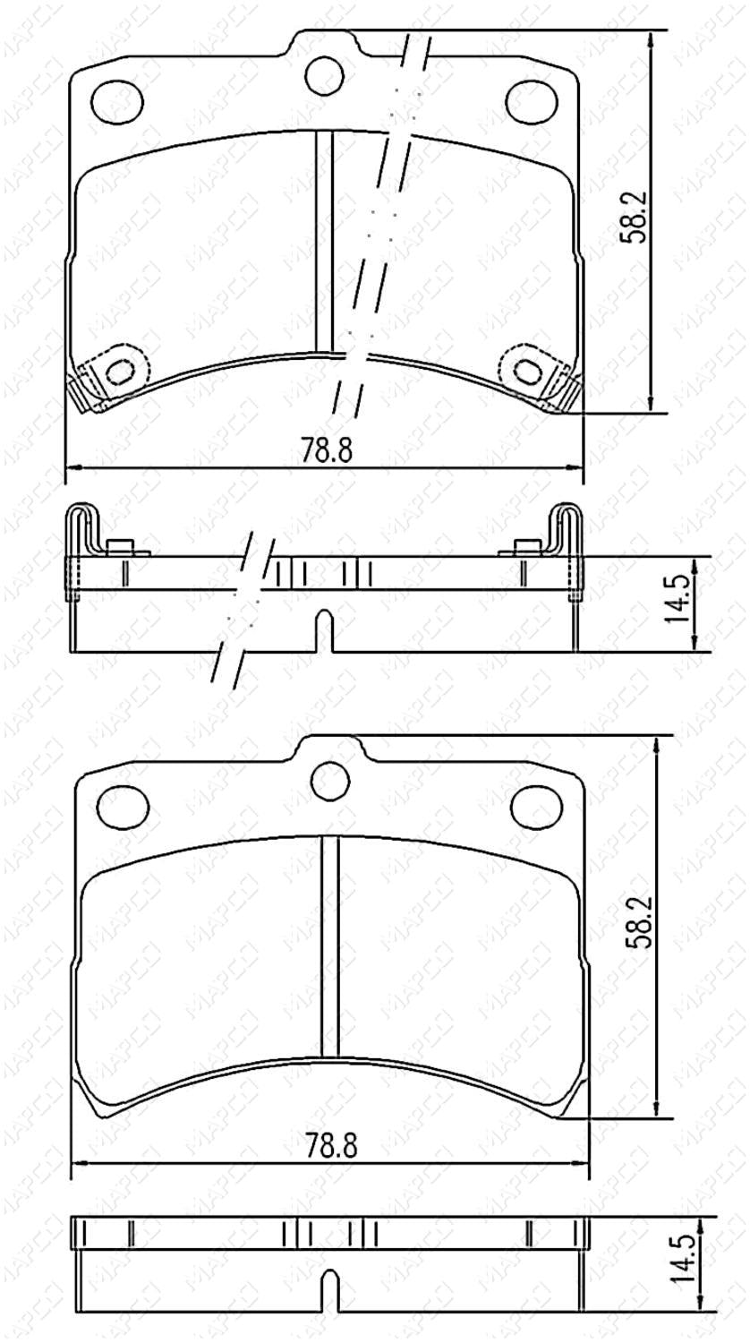 MAPCO Bremsbelagsatz, Scheibenbremse Vorderachse  6726