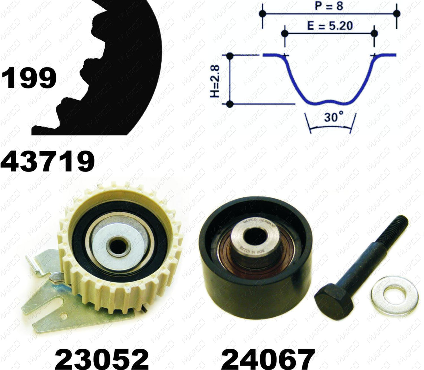 MAPCO Zahnriemensatz 23719