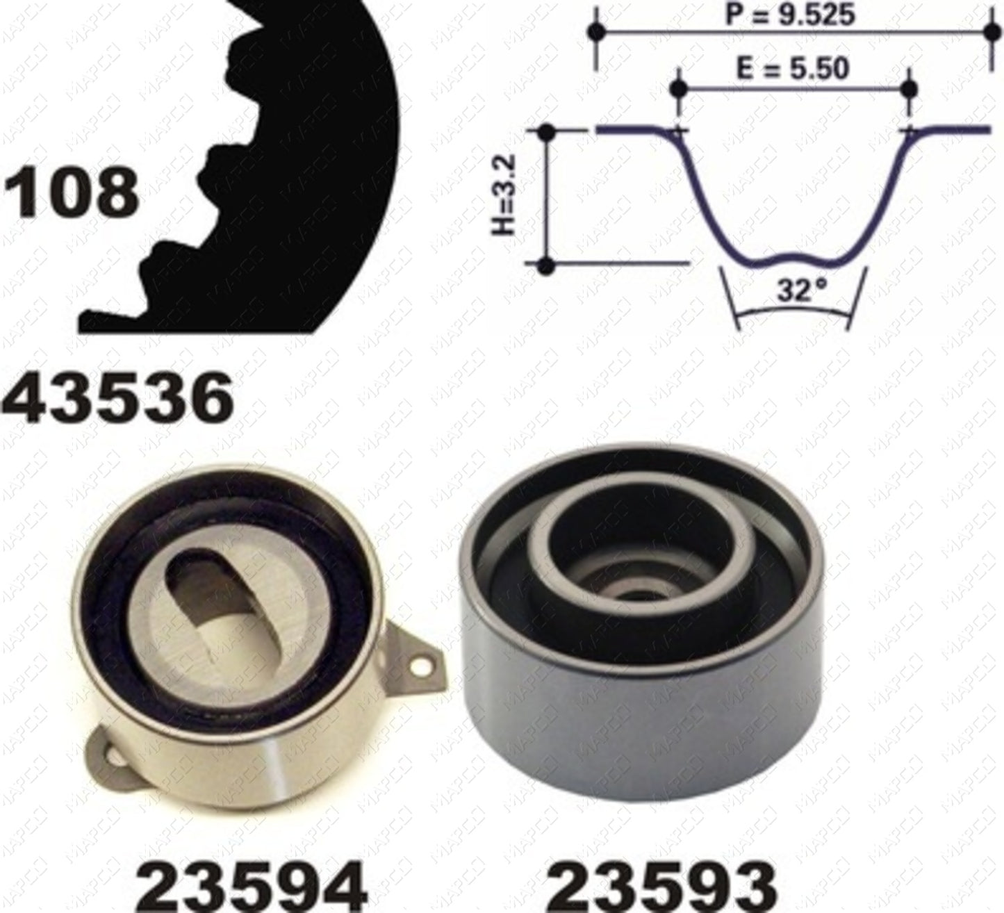 MAPCO Zahnriemensatz 23536