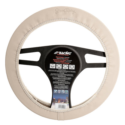 Simoni Racing Lenkradhülle 565 - 37-39cm - Beiges Kunstleder