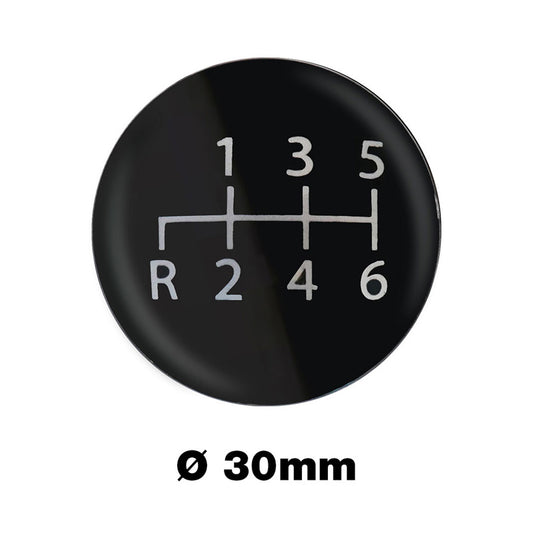Simoni Racing Schaltknauf Schaltmuster 6-Gang (Rückwärtsgang links unten) Ø30mm
