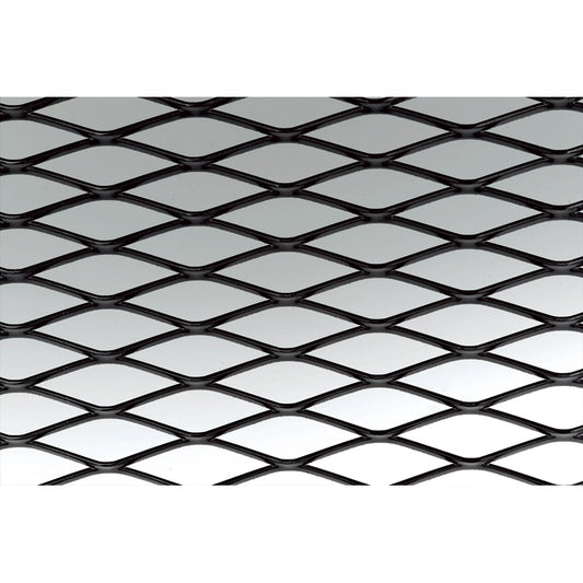 Simoni Racing Schwarz Aluminium Renngitter - 100x30cm - Rauten 12x35mm