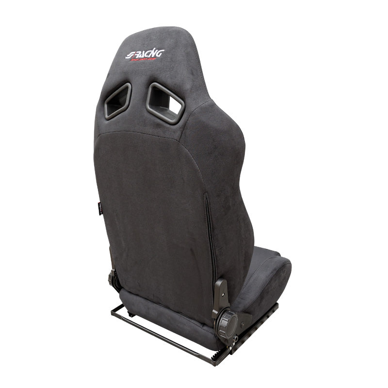 Simoni Racing Sportsitz Charles - Schwarz - Doppelseitig Verstellbare Rückenlehne - inkl. Schlitten