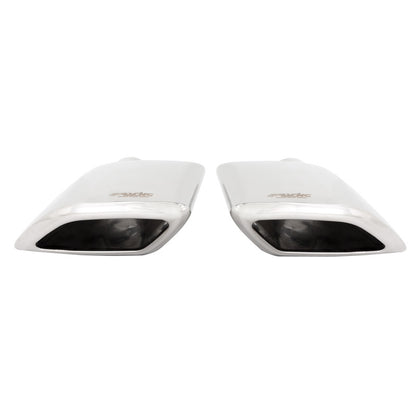 Simoni Racing Auspuffzierstück Rhomboidal Edelstahl - 220x80xL215mm - Anschluß ->63mm - Satz à 2 Stück