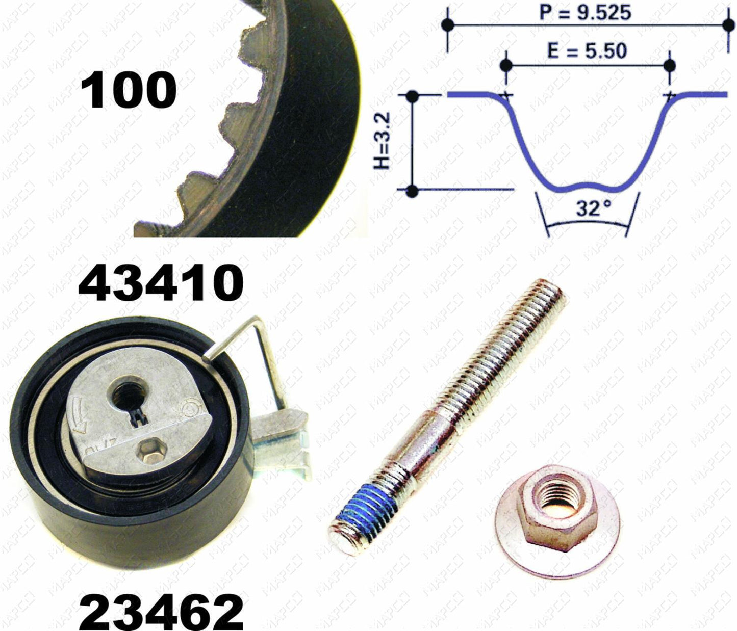 MAPCO Zahnriemensatz 23410