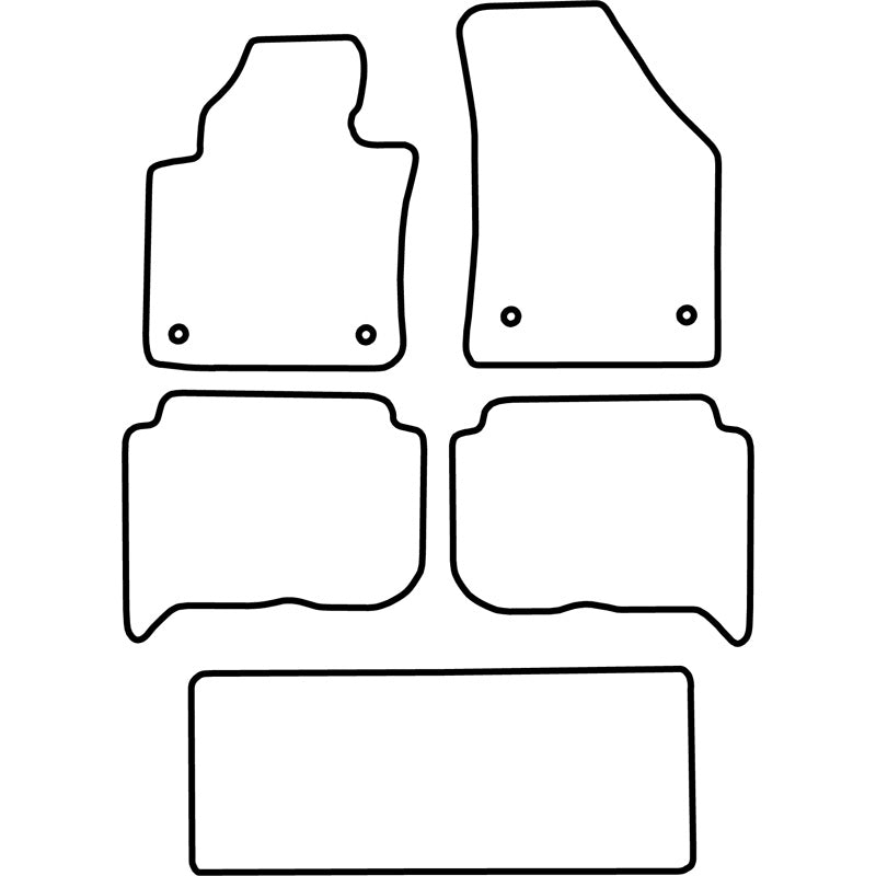 Autoteppiche passend für Volkswagen Touran 2003-2007 (7-Personen)