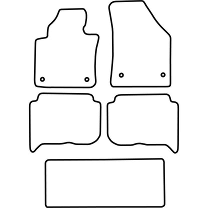 Autoteppiche passend für Volkswagen Touran 2003-2007 (7-Personen)