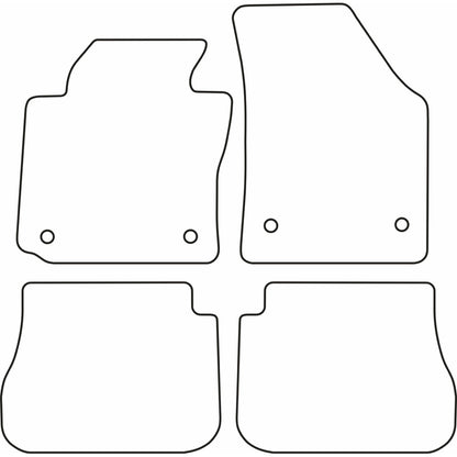 Autoteppiche passend für Volkswagen Caddy Combi/Variant 5-Personen 2004-2015 (vorne + hinten)