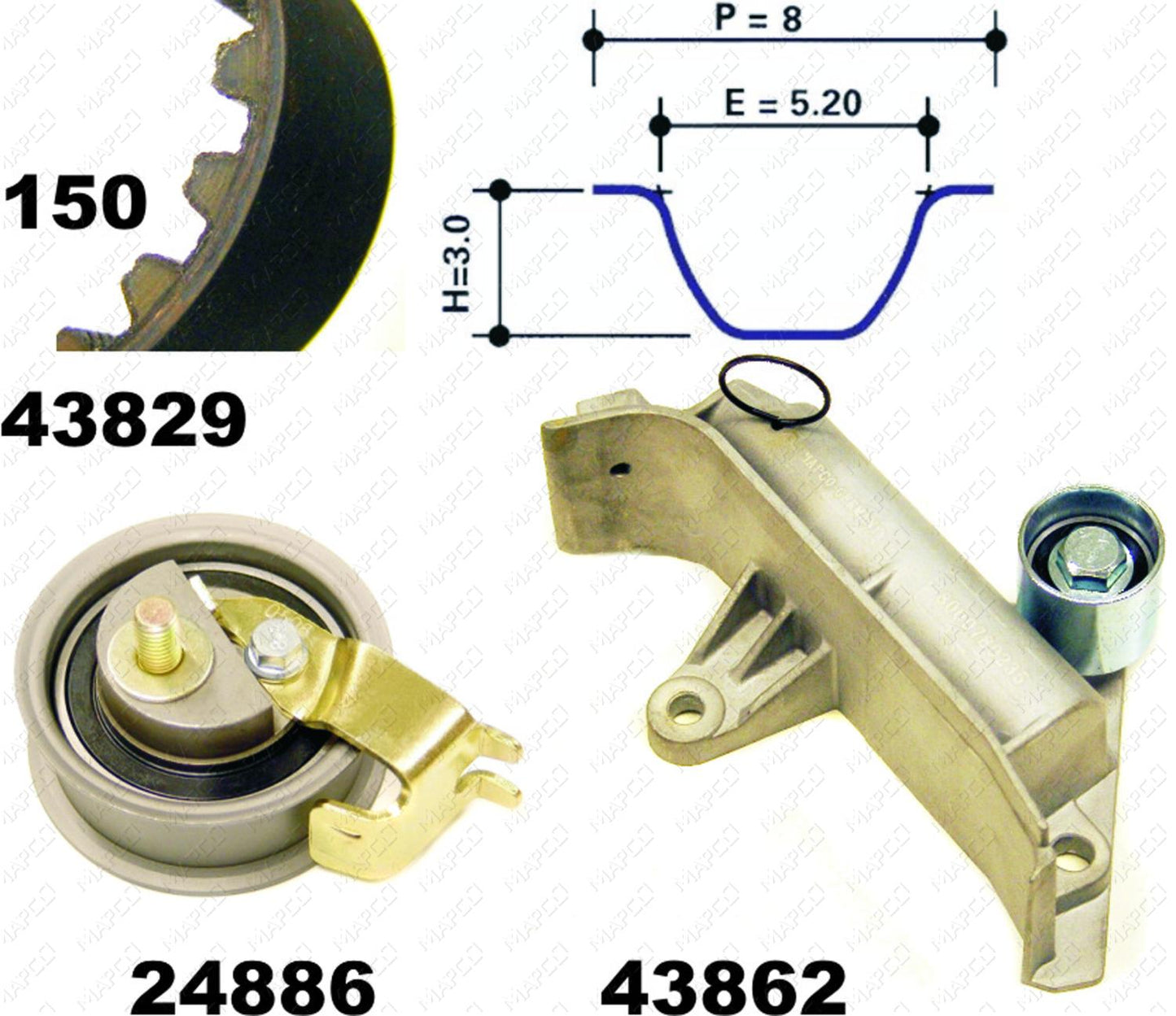 MAPCO Zahnriemensatz 23830