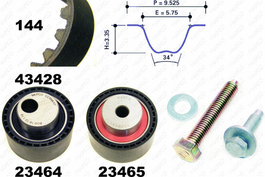 MAPCO Zahnriemensatz 23428