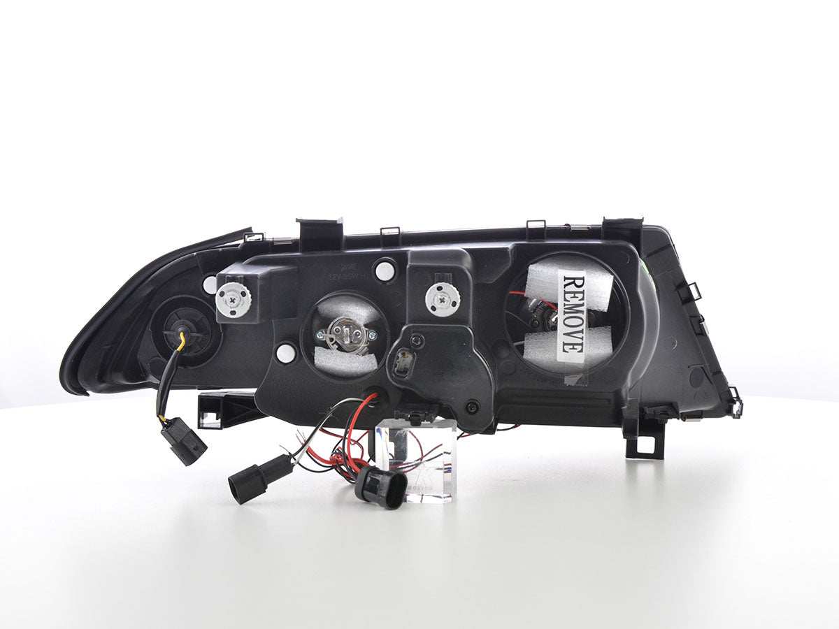 Scheinwerfer Set Angel Eyes BMW 3er E46 Limo/Touring Bj. 98-01 schwarz