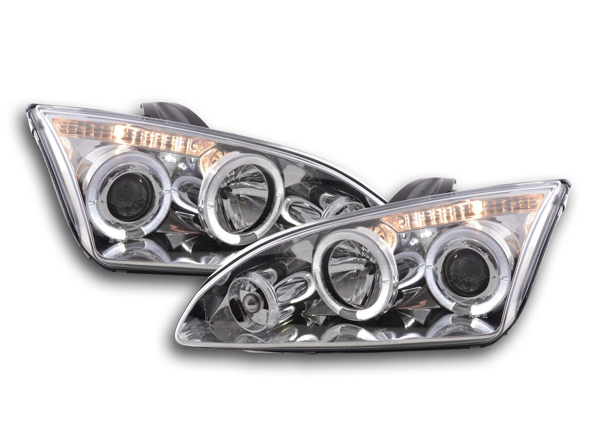 Scheinwerfer Set Angel Eyes Ford Focus 2  05-08 chrom