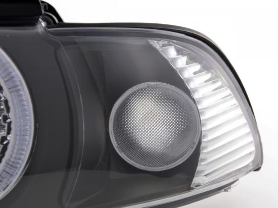 Scheinwerfer Set Xenon Angel Eyes BMW 5er E39 Bj 95-00 schwarz