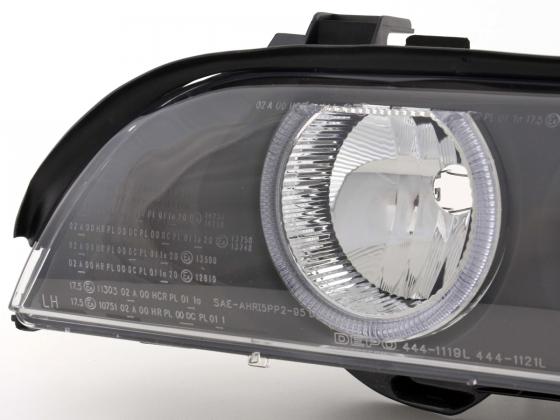 Scheinwerfer Set Xenon Angel Eyes BMW 5er E39 Bj 95-00 schwarz