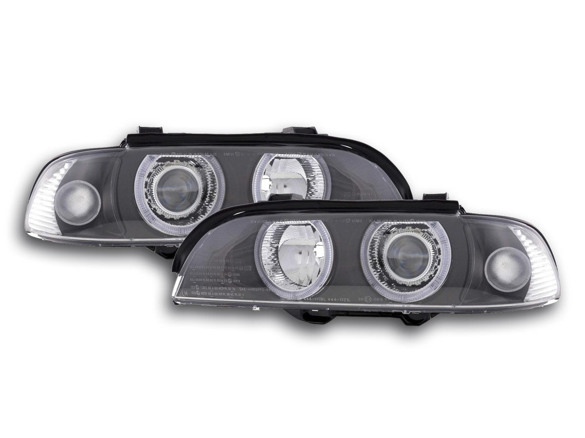 Scheinwerfer Set Xenon Angel Eyes BMW 5er E39 Bj 95-00 schwarz