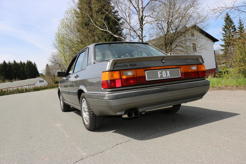 FOX Audi 80/90 Typ 85 quattro Facelift Endschalldämpfer - 2x76 Typ 10