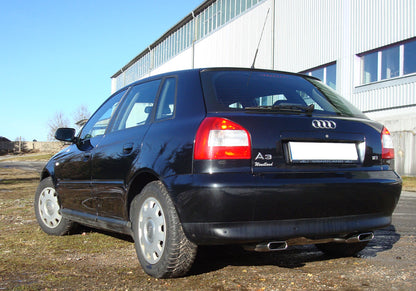 FOX Audi A3 Typ 8L quattro Endschalldämpfer Ausgang rechts/links Ø 63,5mm - 130x50 Typ 52 rechts/links
