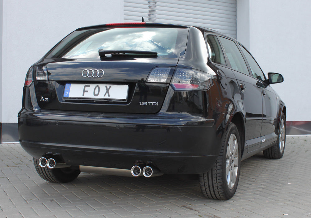 FOX Audi A3 - 8P Sportback Endschalldämpfer Ausgang rechts/links - 2x76 Typ 13 rechts/links