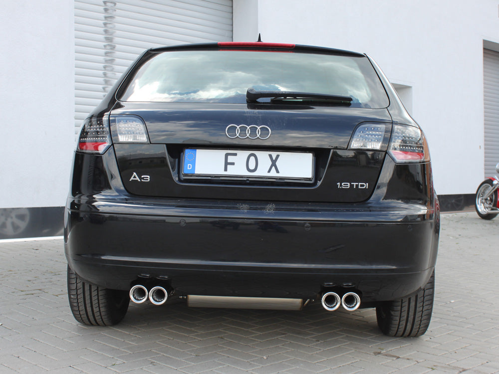 FOX Audi A3 - 8P Sportback Endschalldämpfer Ausgang rechts/links - 2x76 Typ 13 rechts/links