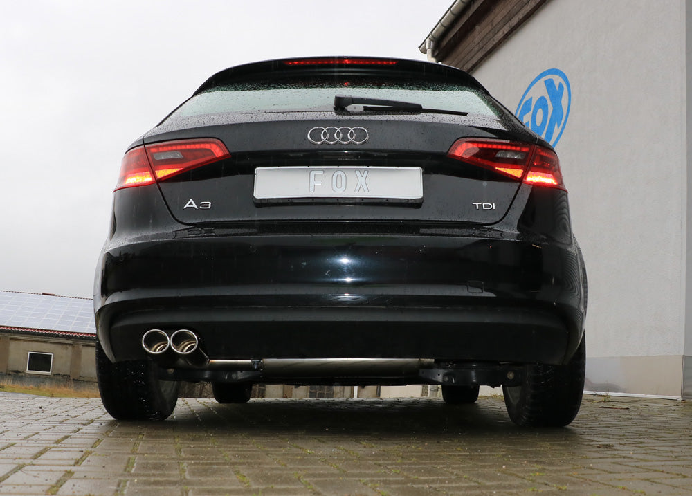 FOX Audi A3 - 8V Sportback Endschalldämpfer einseitig - 2x88x74 Typ 32