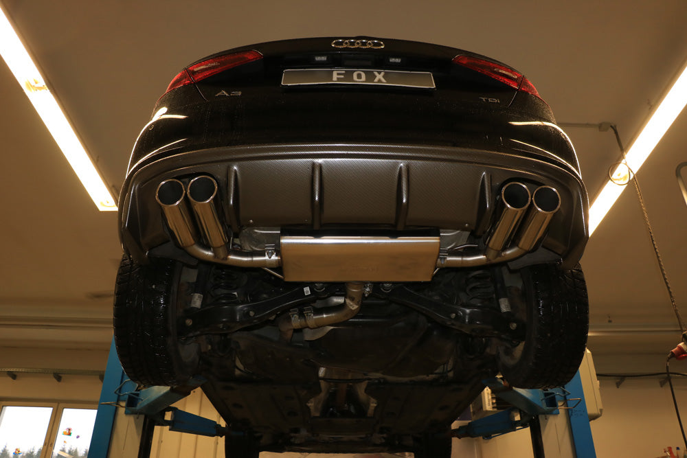 FOX Audi A3 - 8V Sportback Endschalldämpfer Ausgang rechts/links - 2x90 Typ 16 rechts/links