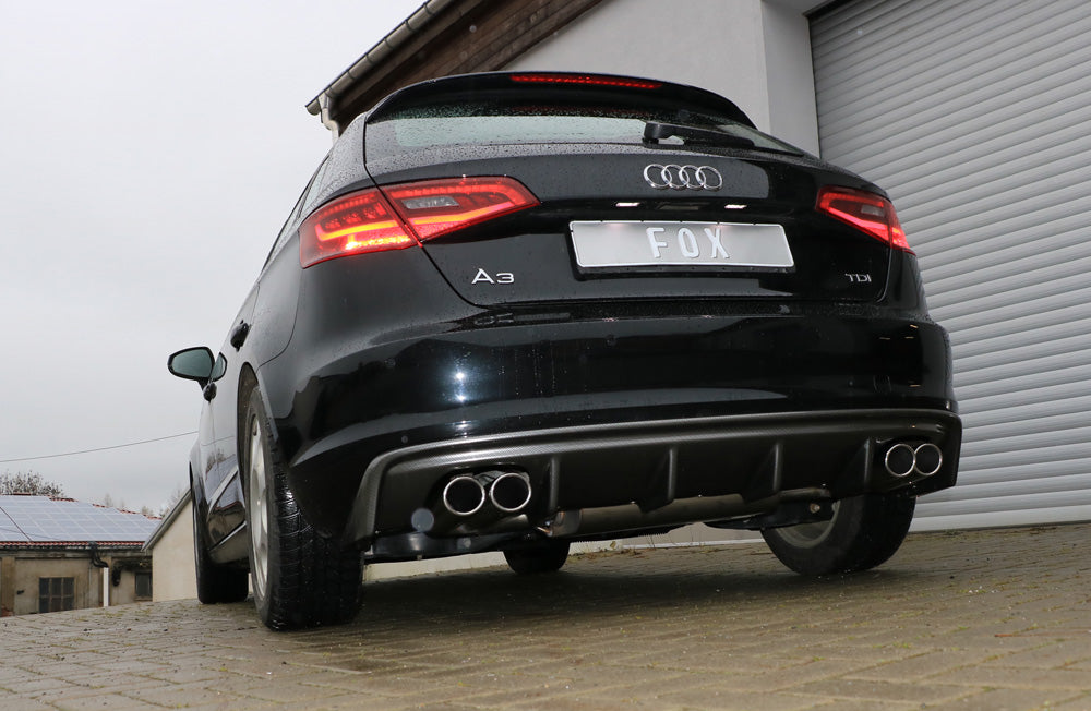 FOX Audi A3 - 8V Sportback Endschalldämpfer Ausgang rechts/links - 2x88x74 Typ 32 rechts/links