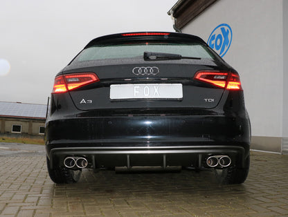 FOX Audi A3 - 8V Sportback Endschalldämpfer Ausgang rechts/links - 2x88x74 Typ 32 rechts/links