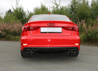 FOX Audi A3 - 8V Limousine "mit S-Line oder S3 Stoßstange" Endschalldämpfer quer Ausgang rechts/links - 2x80 Typ 16 rechts/links