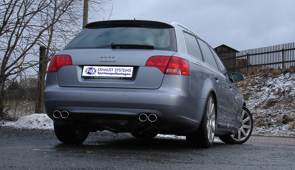 FOX Audi A4 Typ B7 quattro Endschalldämpfer rechts/links Ø63,5mm für 4-Rohr - 2x88x74 Typ 32
