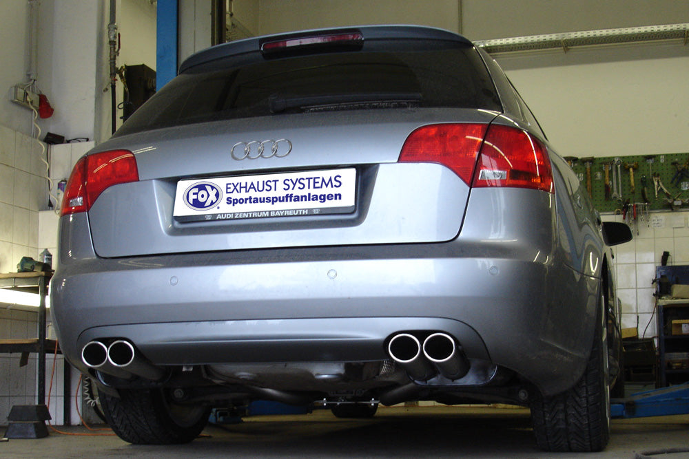 FOX Audi A4 Typ B7 quattro Endschalldämpfer rechts/links Ø63,5mm für 4-Rohr - 2x88x74 Typ 32