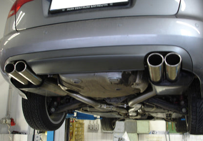 FOX Audi A4 Typ B7 quattro Endschalldämpfer rechts/links Ø63,5mm für 4-Rohr - 2x88x74 Typ 32
