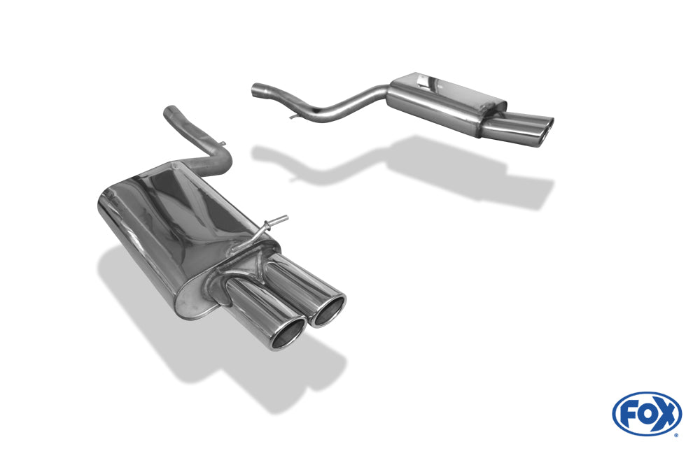 FOX Audi A4 Typ B7 quattro Endschalldämpfer rechts/links Ø63,5mm für 4-Rohr - 2x88x74 Typ 32