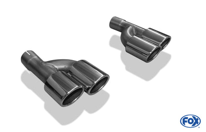 FOX Audi A4 B7 3,0l TDI Endrohrpaar zum Aufstecken - 2x88x74 Typ 32 rechts/links   Länge: 280mm, Anschluss 56mm innen