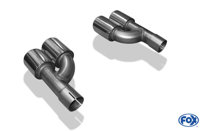 FOX Audi A4 B7 3,0l TDI Endrohrpaar zum Aufstecken - 2x88x74 Typ 32 rechts/links   Länge: 280mm, Anschluss 56mm innen