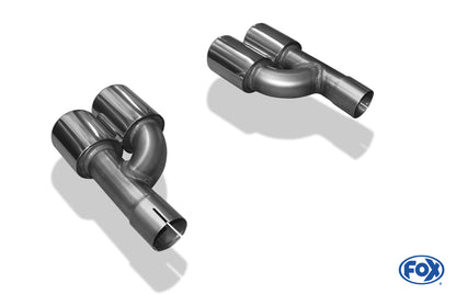 FOX Audi A4 B7 3,0l TDI Endrohrpaar zum Aufstecken - 2x88x74 Typ 32 rechts/links   Länge: 280mm, Anschluss 56mm innen