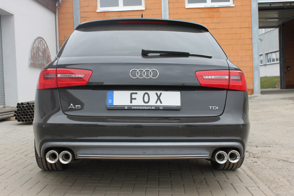FOX Audi A6 4G - 2,0l TDI Endschalldämpfer rechts/links zweiflutig - 2x90 Typ 13 rechts/links