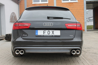 FOX Audi A6 4G - 3,0l TFSI Endschalldämpfer rechts/links zweiflutig - 2x90 Typ 13 rechts/links