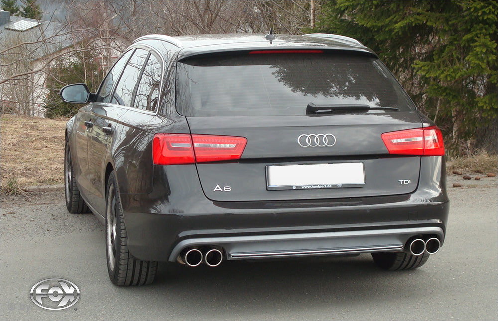FOX Audi A6 4G - 3,0l TFSI Endschalldämpfer rechts/links zweiflutig - 2x90 Typ 16 rechts/links