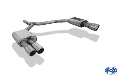 FOX Audi A6 4G - 2,0l TDI Endschalldämpfer rechts/links zweiflutig - 2x90 Typ 16 rechts/links