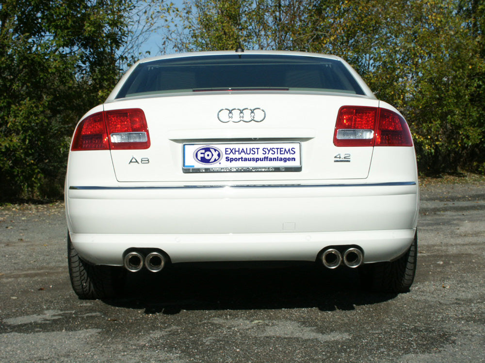 FOX Audi A8 Typ 4E Endschalldämpfer rechts/links Ø70mm - 2x80 Typ 17 rechts/links