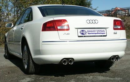 FOX Audi A8 Typ 4E Endschalldämpfer rechts/links Ø70mm - 2x80 Typ 17 rechts/links