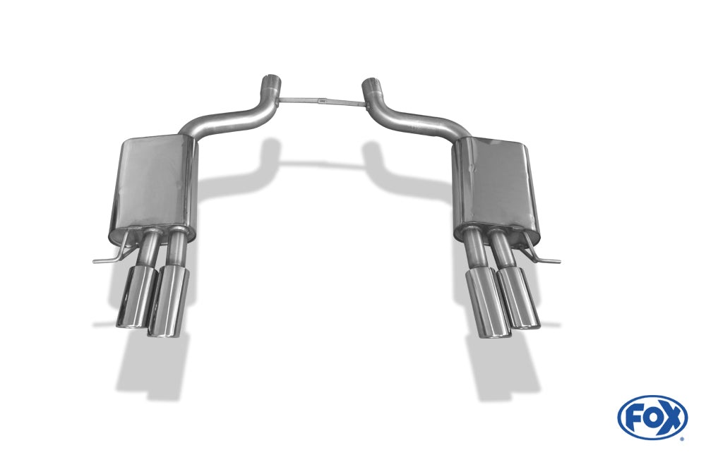 FOX Audi A8 Typ 4E - S8-Optik Endschalldämpfer rechts/links Ø70mm - 2x88x74 Typ 32 rechts/links (S8-Optik)