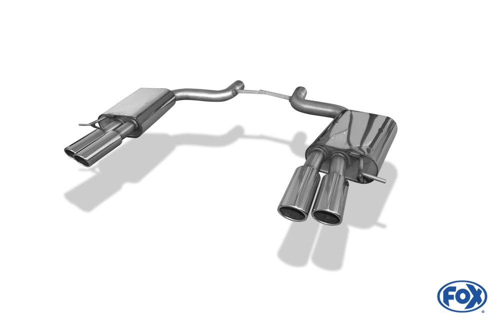 FOX Audi A8 Typ 4E - S8-Optik Endschalldämpfer rechts/links Ø70mm - 2x88x74 Typ 32 rechts/links (S8-Optik)