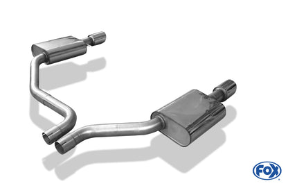 FOX Audi A8 Typ 4H Endschalldämpfer rechts/links - 1x100 Typ 16 rechts/links
