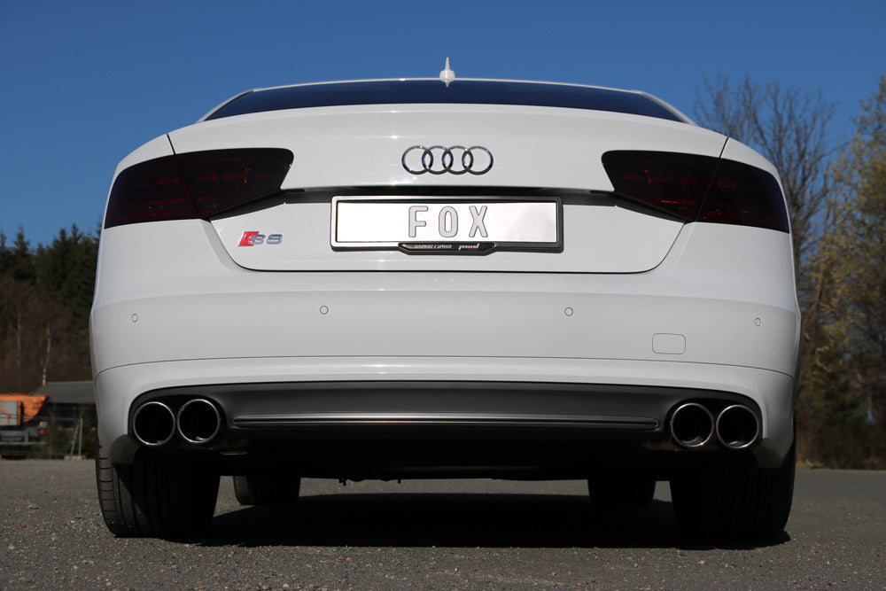 FOX Audi S8 Typ 4H Endschalldämpfer rechts/links zweiflutig - 2x100 Typ 16 rechts/links