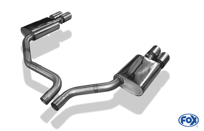 FOX Audi S8 Typ 4H Endschalldämpfer rechts/links zweiflutig - 2x100 Typ 16 rechts/links