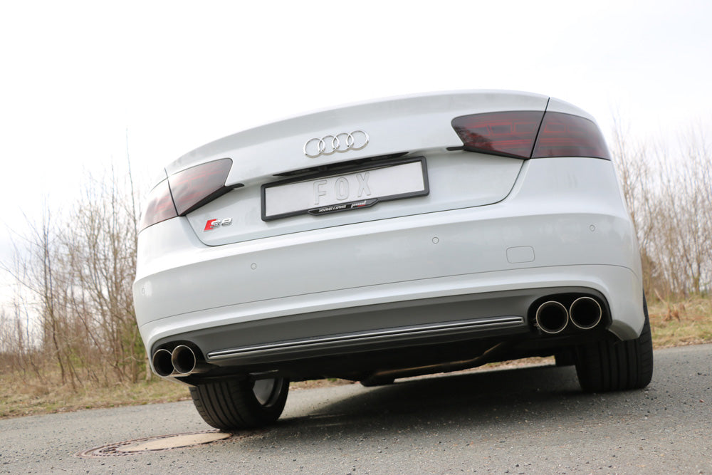 FOX Audi S8 Typ 4H Endschalldämpfer rechts/links zweiflutig - 2x90 Typ 25 rechts/links