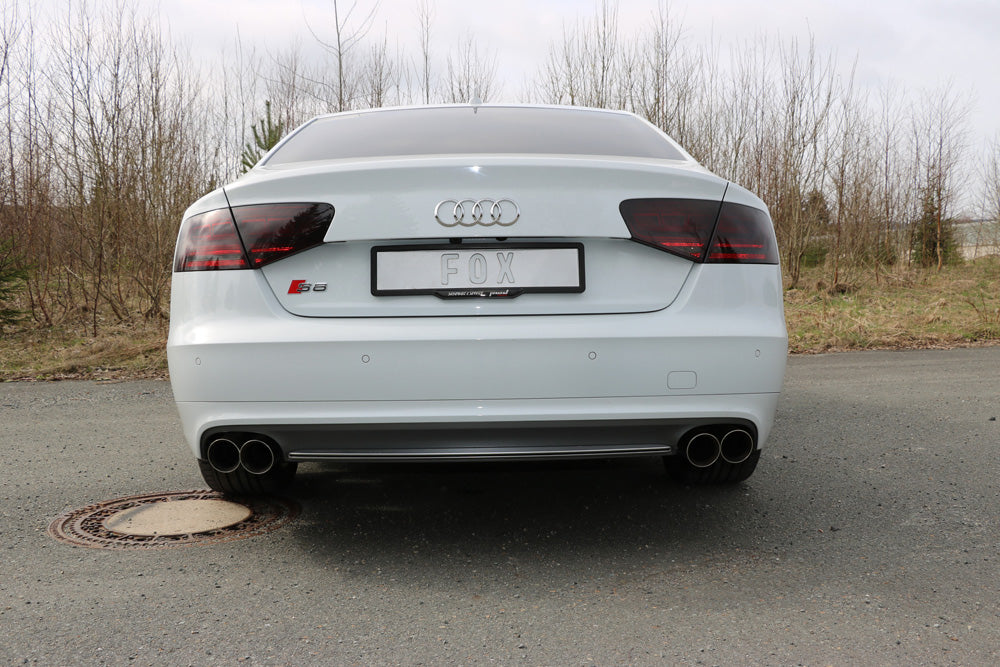 FOX Audi S8 Typ 4H Endschalldämpfer rechts/links zweiflutig - 2x90 Typ 25 rechts/links