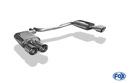 FOX Audi S8 Typ 4H Endschalldämpfer rechts/links zweiflutig - 2x100 Typ 25 rechts/links